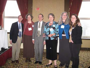 NCPH Vice President Marty Blatt (third from left) and "Baltimoer '68" project team Tom Hollowak, Betsy Nix, Jessica Elfenbein, Kimberley Lynne, and Christina Ralls.